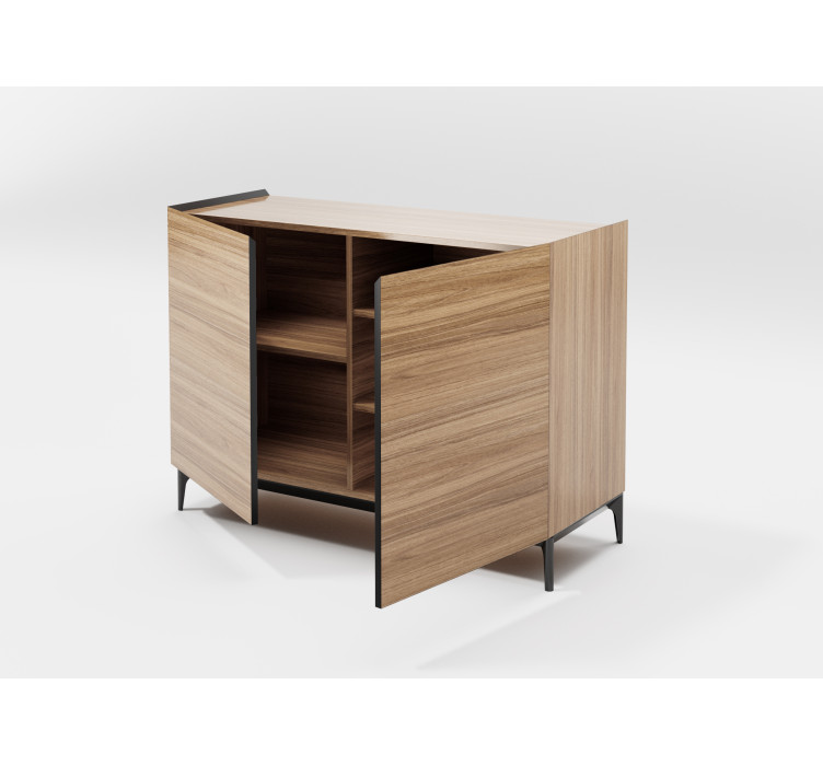 Прямий комод із дверцятами без ручок Beta 4 Wood2
